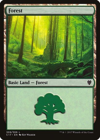 Forest (309) [Commander 2017] | Cards and Coasters CA