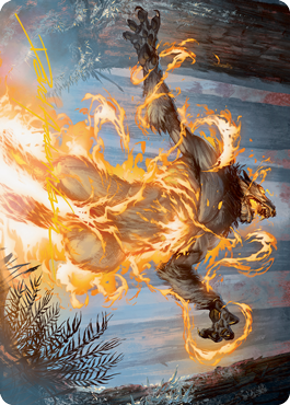 Burn the Accursed Art Card (Gold-Stamped Signature) [Innistrad: Midnight Hunt Art Series] | Cards and Coasters CA