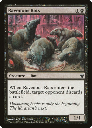 Ravenous Rats [Duel Decks: Izzet vs. Golgari] | Cards and Coasters CA