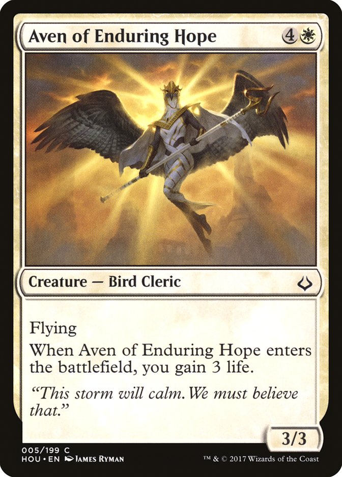 Aven of Enduring Hope [Hour of Devastation] | Cards and Coasters CA