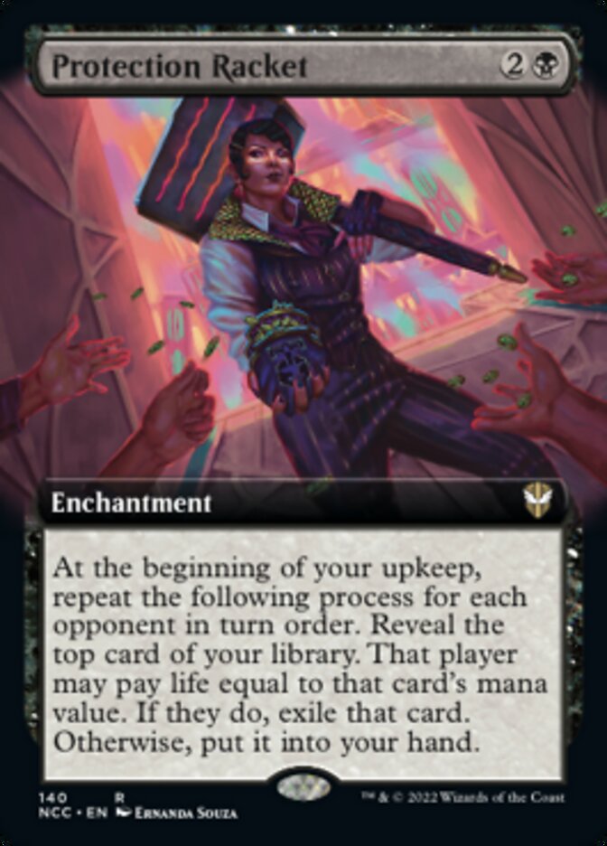 Protection Racket (Extended Art) [Streets of New Capenna Commander] | Cards and Coasters CA