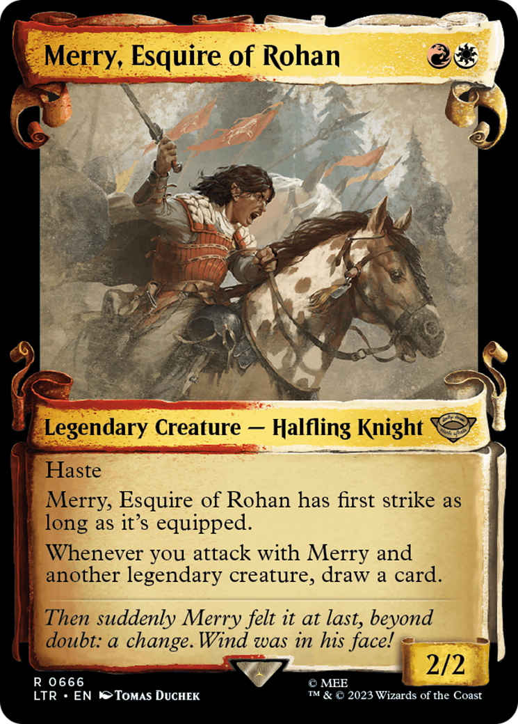 Merry, Esquire of Rohan [The Lord of the Rings: Tales of Middle-Earth Showcase Scrolls] | Cards and Coasters CA