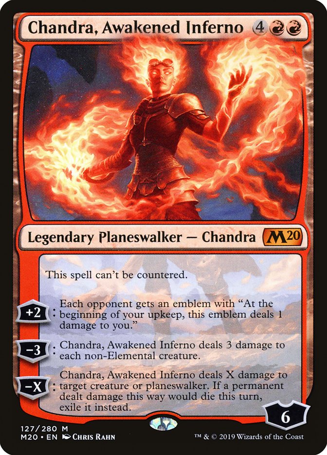 Chandra, Awakened Inferno [Core Set 2020] | Cards and Coasters CA