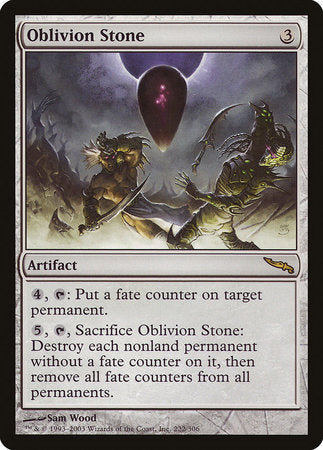 Oblivion Stone [Mirrodin] | Cards and Coasters CA