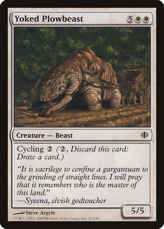 Yoked Plowbeast [Shards of Alara] | Cards and Coasters CA