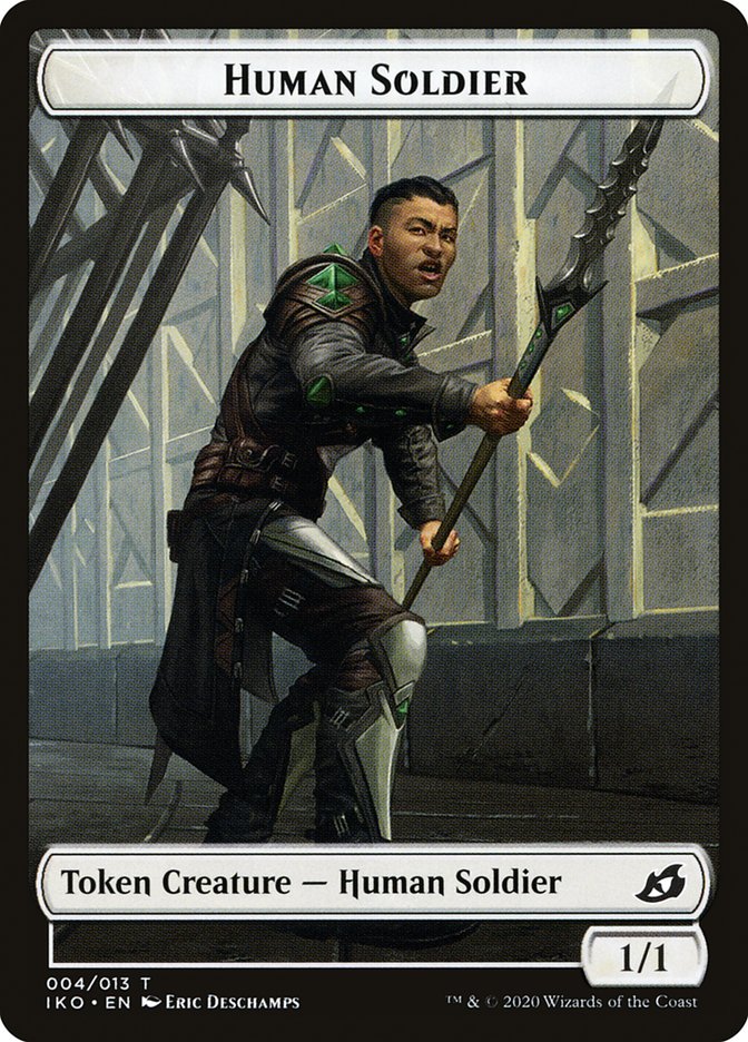 Human Soldier (004/013) [Ikoria: Lair of Behemoths Tokens] | Cards and Coasters CA