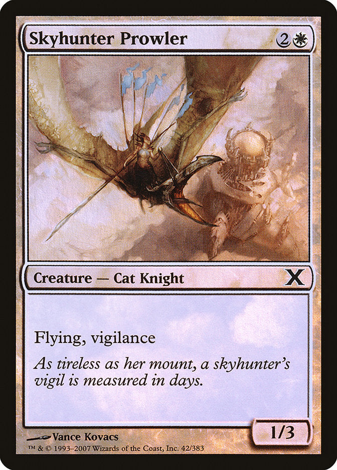 Skyhunter Prowler (Premium Foil) [Tenth Edition] | Cards and Coasters CA