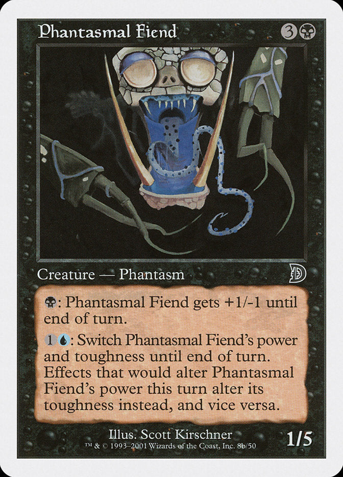 Phantasmal Fiend (Black Background) [Deckmasters] | Cards and Coasters CA