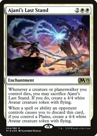 Ajani's Last Stand [Core Set 2019 Promos] | Cards and Coasters CA