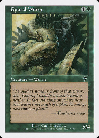 Spined Wurm [Seventh Edition] | Cards and Coasters CA