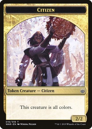 Citizen Token [War of the Spark Tokens] | Cards and Coasters CA