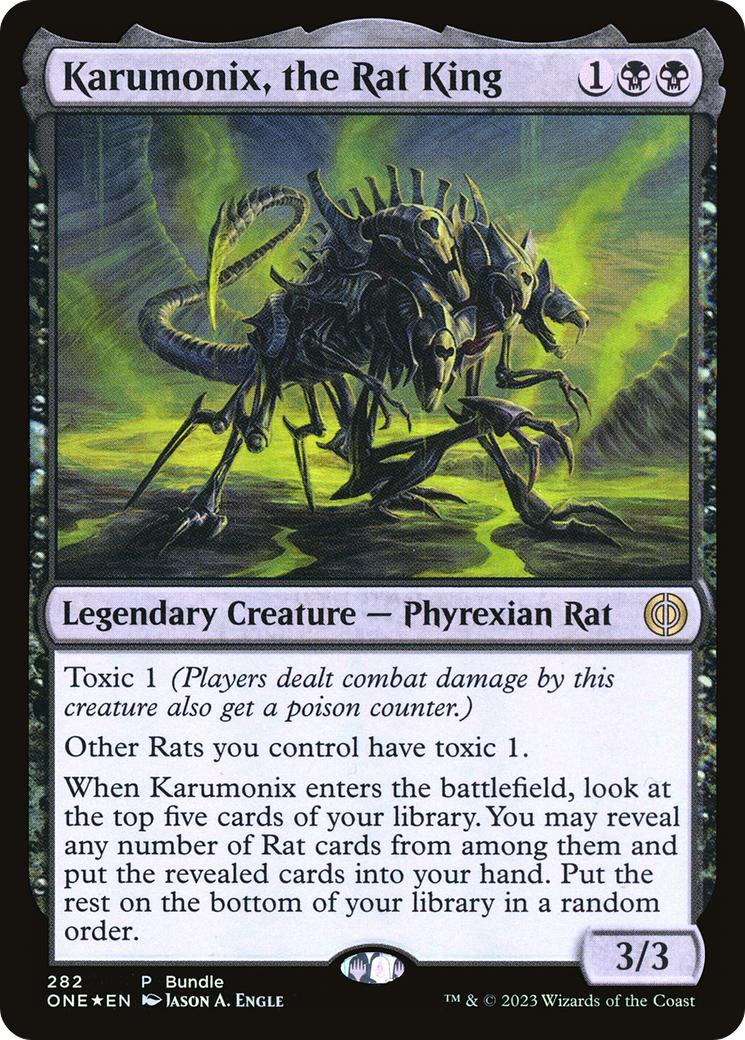 Karumonix, the Rat King (Bundle) [Phyrexia: All Will Be One] | Cards and Coasters CA