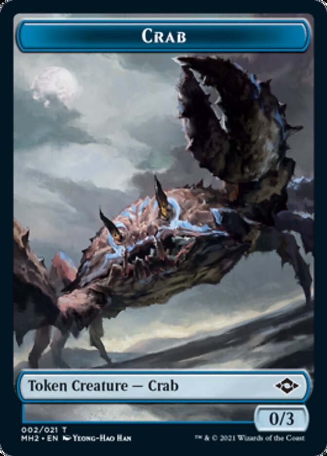 Crab Token // Food Token (18) [Modern Horizons 2 Tokens] | Cards and Coasters CA