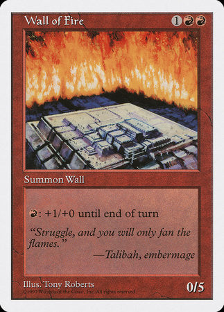 Wall of Fire [Fifth Edition] | Cards and Coasters CA