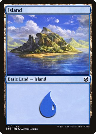 Island (291) [Commander 2019] | Cards and Coasters CA