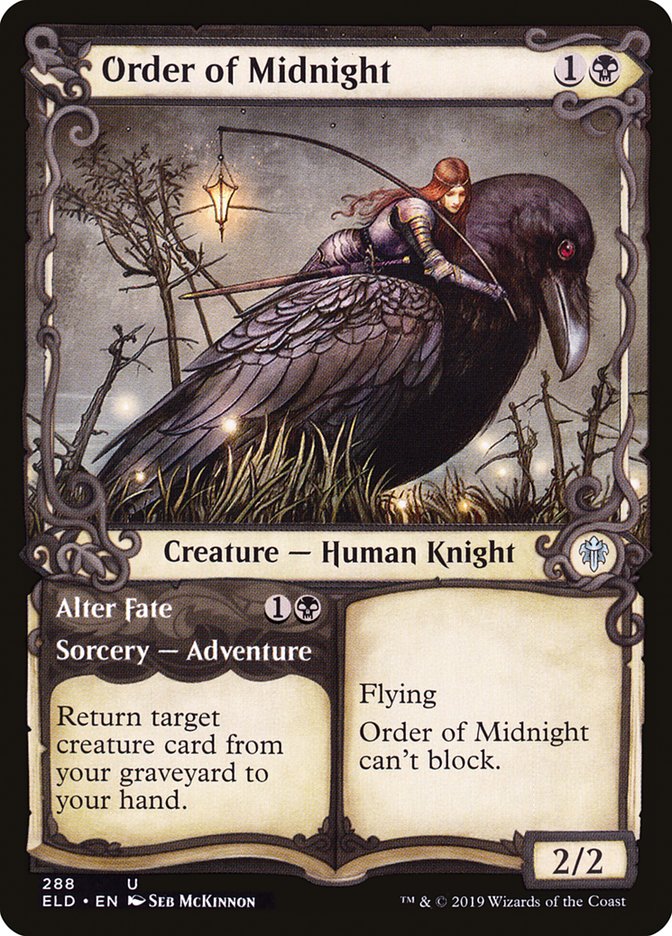 Order of Midnight // Alter Fate (Showcase) [Throne of Eldraine] | Cards and Coasters CA