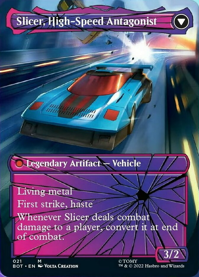 Slicer, Hired Muscle // Slicer, High-Speed Antagonist (Shattered Glass) [Universes Beyond: Transformers] | Cards and Coasters CA