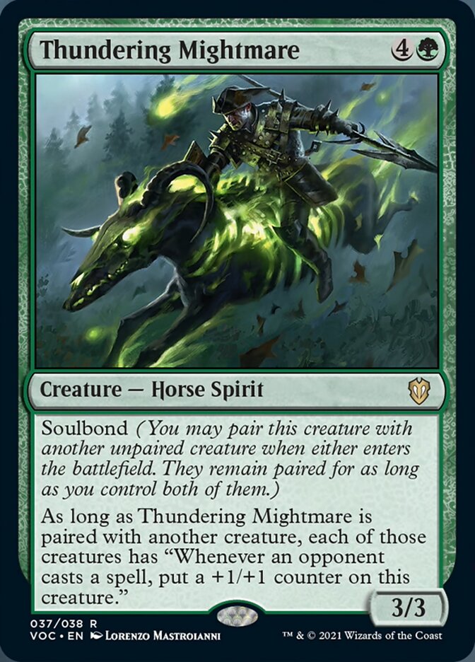 Thundering Mightmare [Innistrad: Crimson Vow Commander] | Cards and Coasters CA