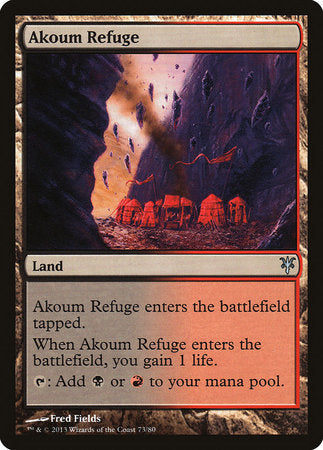 Akoum Refuge [Duel Decks: Sorin vs. Tibalt] | Cards and Coasters CA