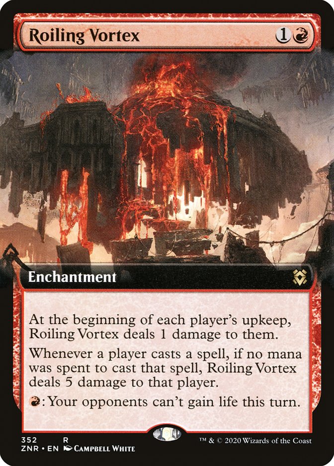 Roiling Vortex (Extended Art) [Zendikar Rising] | Cards and Coasters CA