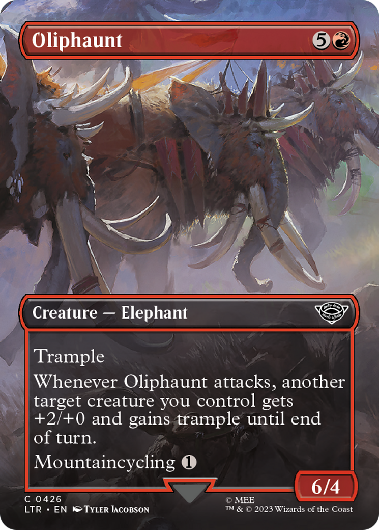 Oliphaunt (Borderless Alternate Art) [The Lord of the Rings: Tales of Middle-Earth] | Cards and Coasters CA