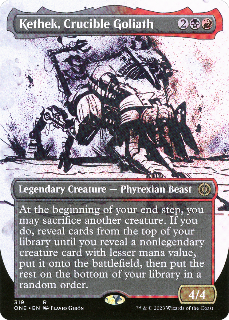 Kethek, Crucible Goliath (Borderless Ichor) [Phyrexia: All Will Be One] | Cards and Coasters CA