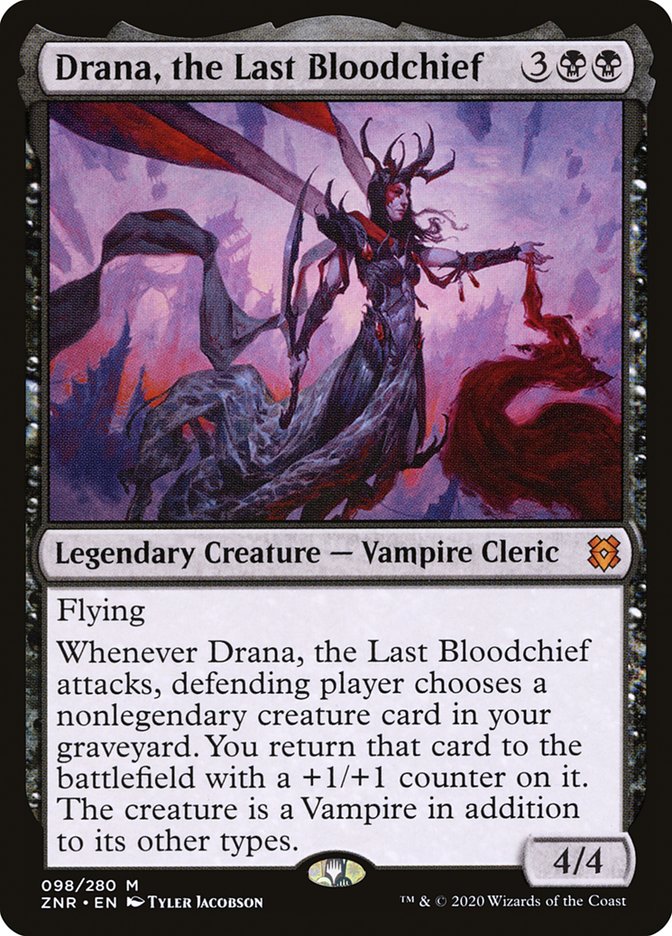 Drana, the Last Bloodchief [Zendikar Rising] | Cards and Coasters CA