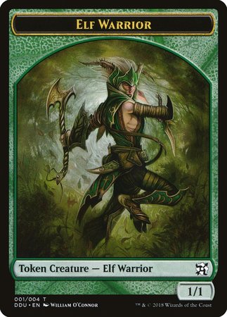 Elf Warrior Token [Duel Decks: Elves vs. Inventors Tokens] | Cards and Coasters CA