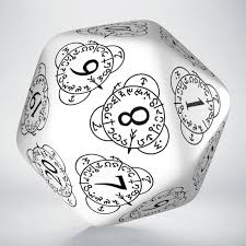 Q Workshop D20 Level counter 1 Large d20 | Cards and Coasters CA