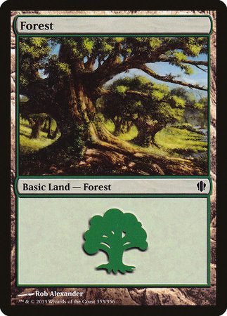 Forest (353) [Commander 2013] | Cards and Coasters CA