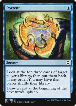 Portent [Commander 2018] | Cards and Coasters CA