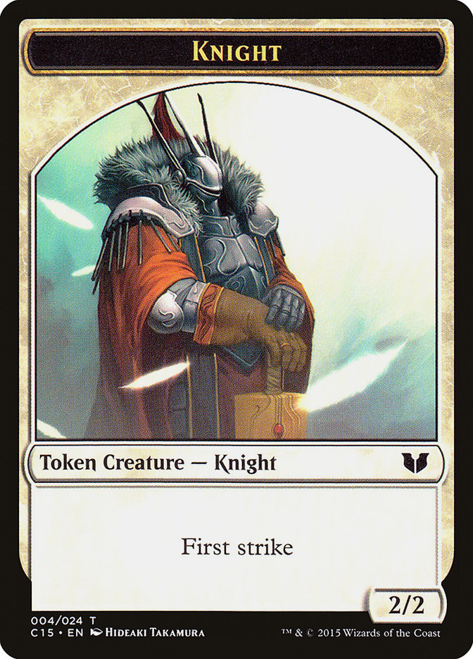 Knight (004) // Elemental Shaman Double-Sided Token [Commander 2015 Tokens] | Cards and Coasters CA