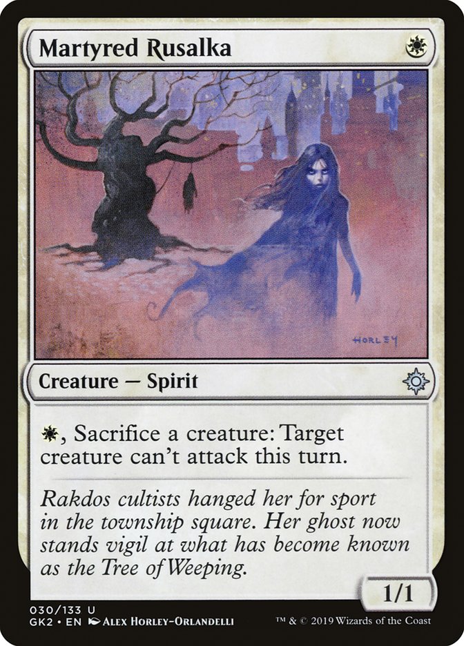 Martyred Rusalka [Ravnica Allegiance Guild Kit] | Cards and Coasters CA