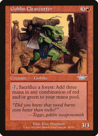 Goblin Clearcutter [Legions] | Cards and Coasters CA