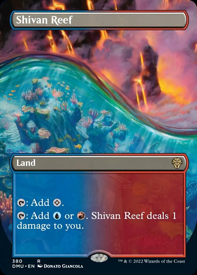 Shivan Reef (Borderless Alternate Art) [Dominaria United] | Cards and Coasters CA