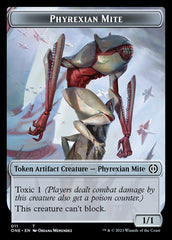 Phyrexian Mite (011) // Phyrexian Germ Double-Sided Token [Phyrexia: All Will Be One Commander Tokens] | Cards and Coasters CA