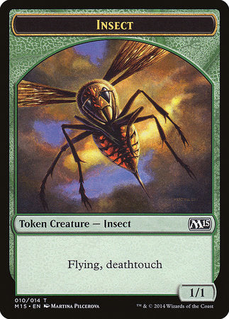 Insect Token (Deathtouch) [Magic 2015 Tokens] | Cards and Coasters CA