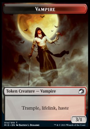Vampire Token [Innistrad: Midnight Hunt Tokens] | Cards and Coasters CA