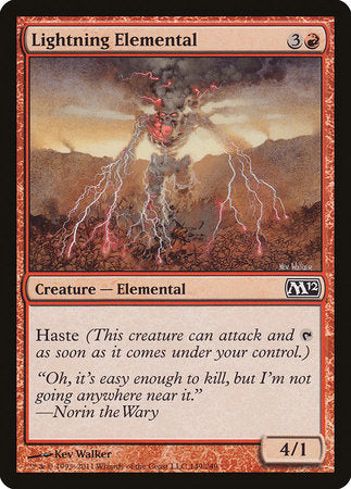 Lightning Elemental [Magic 2012] | Cards and Coasters CA