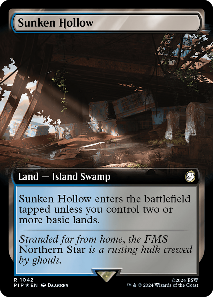 Sunken Hollow (Extended Art) (Surge Foil) [Fallout] | Cards and Coasters CA