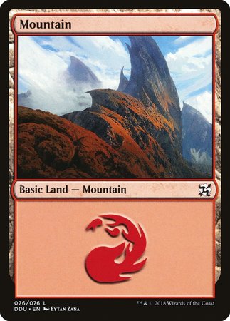 Mountain (76) [Duel Decks: Elves vs. Inventors] | Cards and Coasters CA