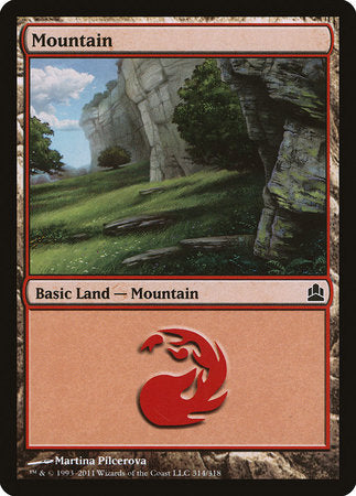 Mountain (314) [Commander 2011] | Cards and Coasters CA