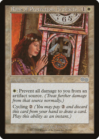Rune of Protection: Artifacts [Urza's Saga] | Cards and Coasters CA