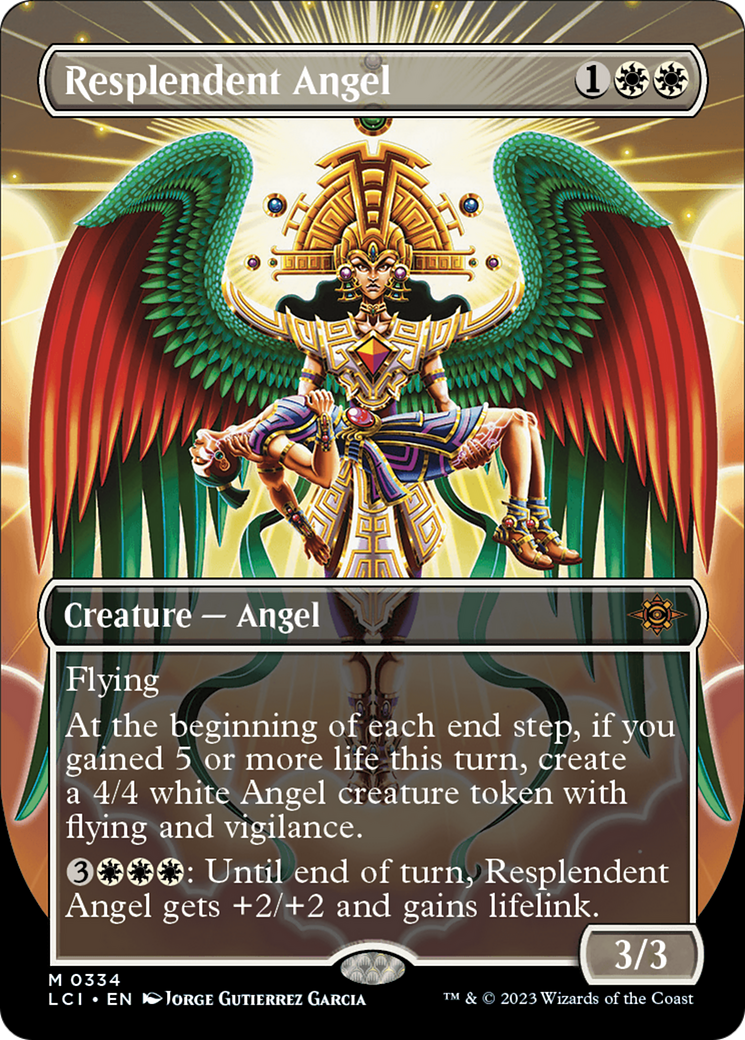 Resplendent Angel (Borderless) [The Lost Caverns of Ixalan] | Cards and Coasters CA