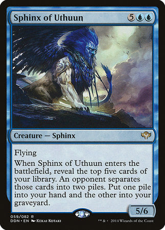 Sphinx of Uthuun [Duel Decks: Speed vs. Cunning] | Cards and Coasters CA