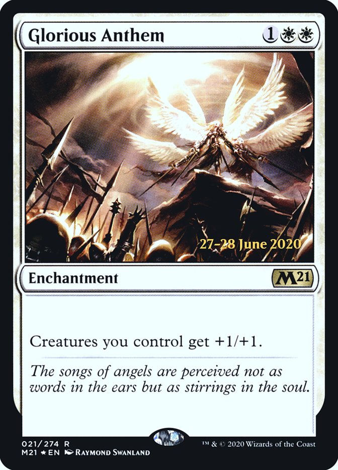 Glorious Anthem  [Core Set 2021 Prerelease Promos] | Cards and Coasters CA