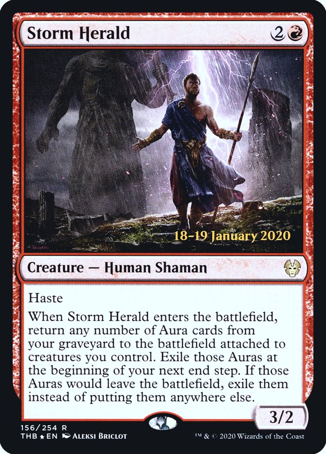 Storm Herald [Theros Beyond Death Prerelease Promos] | Cards and Coasters CA