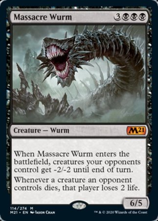 Massacre Wurm [Core Set 2021] | Cards and Coasters CA