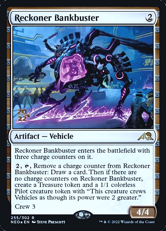 Reckoner Bankbuster [Kamigawa: Neon Dynasty Prerelease Promos] | Cards and Coasters CA