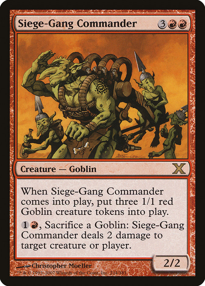 Siege-Gang Commander [Tenth Edition] | Cards and Coasters CA